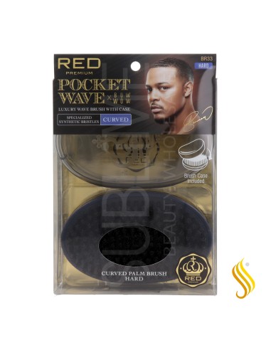 Red Kiss Pocket Wave Boar Brush Hard Cepillo
